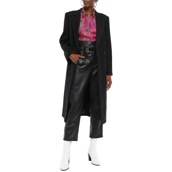 NWOT Sandro Printed Silk-Twill Shirt - Picture 3 of 5